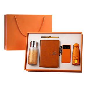 Juego de tazas de titanio degradado, caja de regalo empresarial con cuaderno, bolígrafo, paraguas y temporizador, regalos promocionales personalizados y novedosos. - Product Image 1