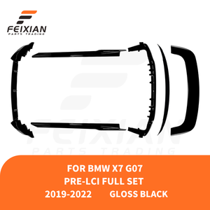 Pour <span class=keywords><strong>BMW</strong></span> <span class=keywords><strong>X7</strong></span> G07 M Sport 2019+ Fibre de carbone Aileron avant aérodynamique Jupes latérales Aileron arrière FEIXIAN - Product Image 2