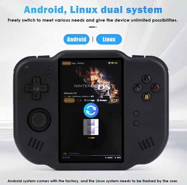 MINI ZERO 40 IPS4.0 Inch Touch Screen Support Dual System 4300mah Battery Stereo Sound Speaker Handheld Video Game Console