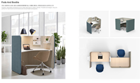 Cabines de bureau privées sur mesure Uispair, mobilier de bureau modulaire moderne OEM, poste de travail insonorisé, cloison de bureau.