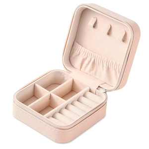 Nuevo Estuche Portátil de Cuero para Joyas, Regalo de Boda, Mini Caja de Viaje para Anillos, Collares y Pendientes para Chicas - Product Image 1