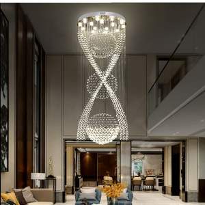 Lampe suspendue K9 en cristal au design moderne personnalisable, nouveau modèle, éclairage <span class=keywords><strong>d</strong></span>'intérieur, luminaire <span class=keywords><strong>d</strong></span>écoratif de plafond, idéal pour un salon, des escaliers - Product Image 2