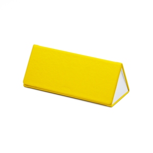 درج محمول عالي الجودة PU مثلث تصميم قابل للطي بشعار مخصص صناديق انزلاقية محمولة قماش مايكروفايبر - Product Image 6