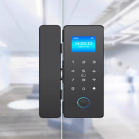 DFD Tuya Wi-Fi Cloud Biometric Fingerprint Glass Door Lock Zinc Alloy Keyless Entry Smart Office Co-working Space.