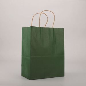 White Brown Recyclable Kraft Paper Twisted Handle Shopping Carrier Bag Logo <b>Lamination</b> for Promotion Exhibition Supermarket - Product Image 2
