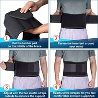 Ceinture de soutien lombaire réglable pour le bas du dos, attelle de soutien lombaire pour les douleurs dorsales et la sciatique avec coussinet lombaire amovible