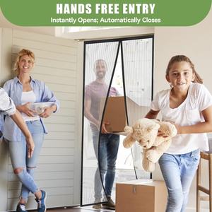 <span class=keywords><strong>Moustiquaire</strong></span> magnétique pour <span class=keywords><strong>porte</strong></span>, maille en polyester, installation facile, noire, 125x220cm, pour portes, couloirs, patios, fabriquée en Chine - Product Image 5