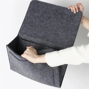 Sac de rangement suspendu pour chevet – en feutre, multi-poches – pour téléphone, tablette, livres, magazines, télécommande, mouchoirs, lingettes pour bébé – à suspendre - Product Image 6