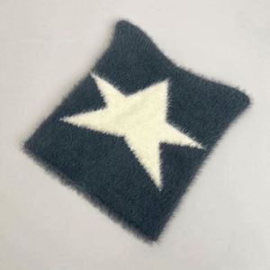 Wholesale Soft Star Faux Fur Beanies Cute Cat Ears Warm Jacquard <b>Hats</b> Knitted <b>Hat</b> <b>for</b> Women Autumn and Winter Street Y2K Beanies - Product Image 5