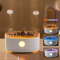 Humidificateur d'air aromathérapeutique en forme de méduse, écologique et de haute qualité, avec lumière de flamme 3D, capacité de 200 ml, pour hôtel et usage domestique