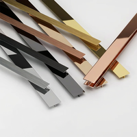 OEM ODM Bande de finition industrielle en aluminium poli pour carrelage céramique, profil de transition de sol, étanche, auto-adhésif Fushifu pour