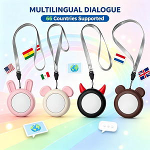 Dispositif interactif IA rechargeable en silicone pour le cou, avec mémoire longue durée, diffusion d'informations pour enfants, design moderne, cadeau - Product Image 1