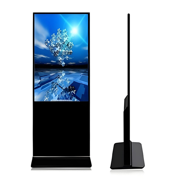 Commercial Advertising Display Signage 4K Resolution Touch Screen Kiosk LCD Vertical Floor Standing Shopping Mall Elevator