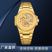 Montre automatique mécanique pour homme Fashion LONGLUX 8057, sport, étanche 50M, saphir, acier inoxydable, montre pour homme