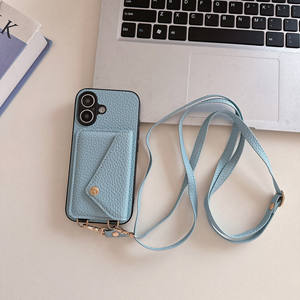 Custodia di Alta Gamma per <span class=keywords><strong>iPhone</strong></span> 14 Pro 16 con Porta Carte in Texture Lychee Compatibile con Apple 17 Pro Max, <span class=keywords><strong>Cover</strong></span> <span class=keywords><strong>XR</strong></span> con Tracolla - Product Image 4