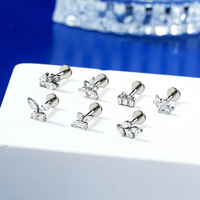 G23 Push in Threadless Rock Jewelry Accessories Cartilage Earring Titanium Labret Piercing Jewelry