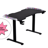 Table de jeu RVB réglable avec cadre en métal extensible Mobilier scolaire élégant en fibre de carbone Style durable en mélamine
