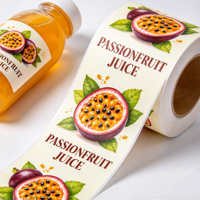 Étiquettes personnalisées imperméables pour bouteilles de boissons, emballages de jus, autocollants adhésifs, service d'impression d'étiquettes