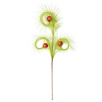 Décorations de Noël en roseaux, boules elfes DIY, ornements en forme de volant de badminton vert, fausse herbe de la pampa, tissage de paille à motifs
