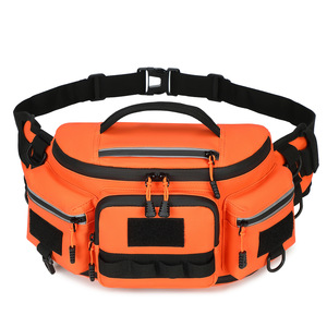 Multi Functional Sports Waist Pack Nylon <b>20L</b> Outdoor Cycling Running Tactical Crossbody <b>Bag</b> Gray Orange Black - Product Image 3