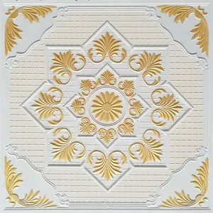 Golden Color Glass Reinforced Gypsum Board/Plaster Materials Colorful Design GRG Ceiling Tiles