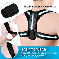 FSPG Lisseur dorsal Ceinture de posture supérieure Correcteur de posture Soutien de la clavicule Épaule Soutien du dos