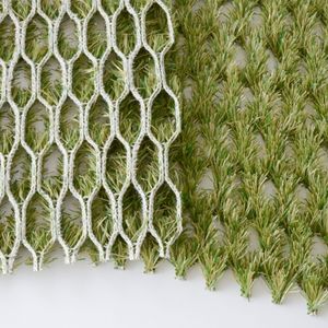 Gazon artificiel tissé recyclable de 20 mm, entretien facile, <span class=keywords><strong>pelouse</strong></span> synthétique hybride pour terrain de football, pas de colle nécessaire - Product Image 2