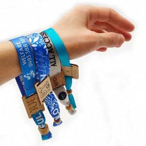 Pulsera Ecológica de RPET y Bambú para Eventos con NFC y Impresión HD - Product Image 6