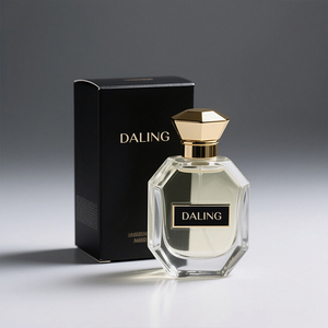 Bouteille de parfum transparente vide personnalisée de luxe bouteille de parfum <span class=keywords><strong>en</strong></span> verre 100ml avec couvercles et vaporisateur - Product Image 2