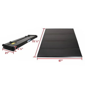 YBJ accessoires de voiture dur tri pli tonneau <span class=keywords><strong>couverture</strong></span> de <span class=keywords><strong>lit</strong></span> de camion Double cabine pour Land Cruiser LC76 79 FJ79 2007-2021 Tonneau Cover - Product Image 2