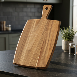 Tabla de Cortar de Madera para Cocina, con Asa, Forma Rectangular, Apta para Lavavajillas, Ecológica, Grosor de 2.0 cm, BS - Product Image 1