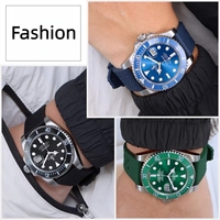 Bracelets de montre FKM à libération rapide, 20 mm, 22 mm, en caoutchouc fluoré respirant, pour montres de plongée