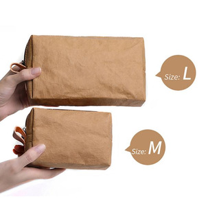 Pochette cosmétique personnalisée en papier DuPont, sac de rangement cosmétique portable pour voyage, sac de rangement minimaliste et tendance Instagram - Product Image 5