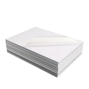 Papel adesivo de vinil para impressora jato de tinta, papel adesivo de vinil para impressão rápida, branco fosco e brilhante, à prova d'água e seco