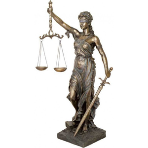 Statue de la Déesse de la Justice en bronze, taille personnalisée, pour intérieur/extérieur, cadeau pour <span class=keywords><strong>avocat</strong></span>, grande sculpture. - Product Image 5