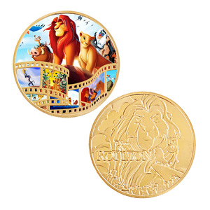 Moneta Commemorativa <span class=keywords><strong>Il</strong></span> <span class=keywords><strong>Re</strong></span> Leone 40mm, Medaglia Simba, Articolo Regalo, Artigianato in Metallo Rotondo - Product Image 4