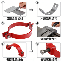 Serre-tuyau en carbone de qualité supérieure, très résistant |   Collier de serrage poli antirouille pour la protection incendie, l'industrie chimique et les systèmes de production d'énergie