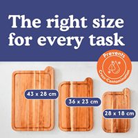 3-delige bamboe snijplank set, grote dikke snijplank voor de keuken, antislip, voor het snijden van vlees, fruit en groenten.