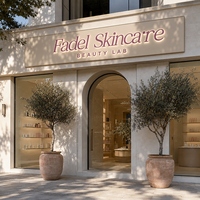 Enseigne murale extérieure en acier inoxydable et acrylique avec logo 3D rétroéclairé par LED, halo lumineux en métal pour bâtiment commercial, idéale pour institut de beauté