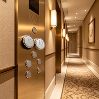 Tombol Panel Operasi Lift Baja Anti Karat dengan Braille untuk Penggunaan Villa dan Hotel, Desain Kontemporer, Dapat Disesuaikan