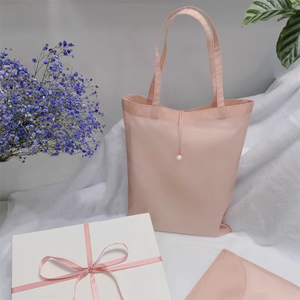 Encrypted Organza Shopping <b>Bags</b> with Pearl Button Organza Tote Women <b>Bags</b> Organza <b>Bag</b> with Chinese Knot <b>Frog</b> Closures Button - Product Image 2