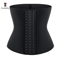 Ceinture en Latex pour femmes, Corset de taille haute avec 9 pressions en acier