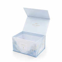 Boîte cadeau magnétique rigide personnalisée en carton gris 1200 g/m² avec bord doré pour emballage de mariage ou d'anniversaire