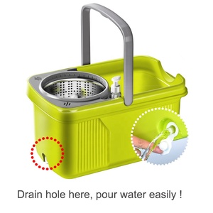 Vadrouille espagnole en microfibre mains libres Vadrouille pivotante de remplacement Ménage <span class=keywords><strong>Seau</strong></span> et vadrouille de nettoyage à 360 degrés - Product Image 2