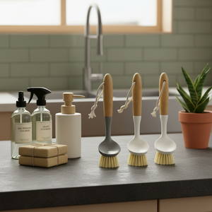 プロモーション高品質竹環境プラスチックナイロンウールロングハンドルディッシュブラシ再利用可能なキッチンディッシュブラシポットブラシ - Product Image 2