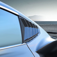Compatible avec Ford Mustang 2015-2023, cache de fenêtre latérale noir, garniture de volet, 2 pièces
