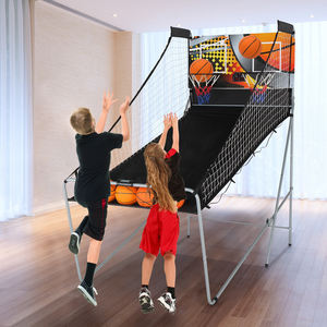 Machine de tir au basket-ball d'intérieur N101, noir fer, 205x205x110cm - Product Image 1