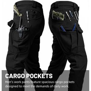 Pantalon tactique léger pour homme, résistant à l'eau, pantalon cargo de randonnée, plusieurs poches, tissu Oxford décontracté pour l'extérieur - Product Image 4
