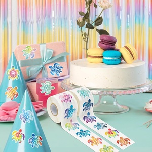 Pegatina de tortuga marina de primavera personalizada, calcomanías motivacionales de tortuga coloridas bonitas, regalos para niños, botella de agua de fiesta de recompensa para profesores - Product Image 5