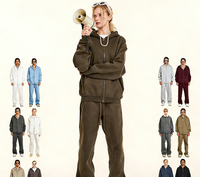 Ensemble sweat à capuche zippé et pantalon de survêtement personnalisé de haute qualité pour homme – Survêtements décontractés à capuche avec poches – Vente en gros